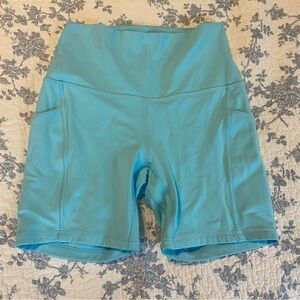 Lululemon Align High-Rise Short with Pockets 6” Cyan Blue